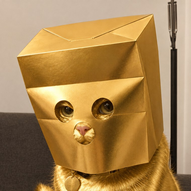 Anonymous Gold Cat — front angle